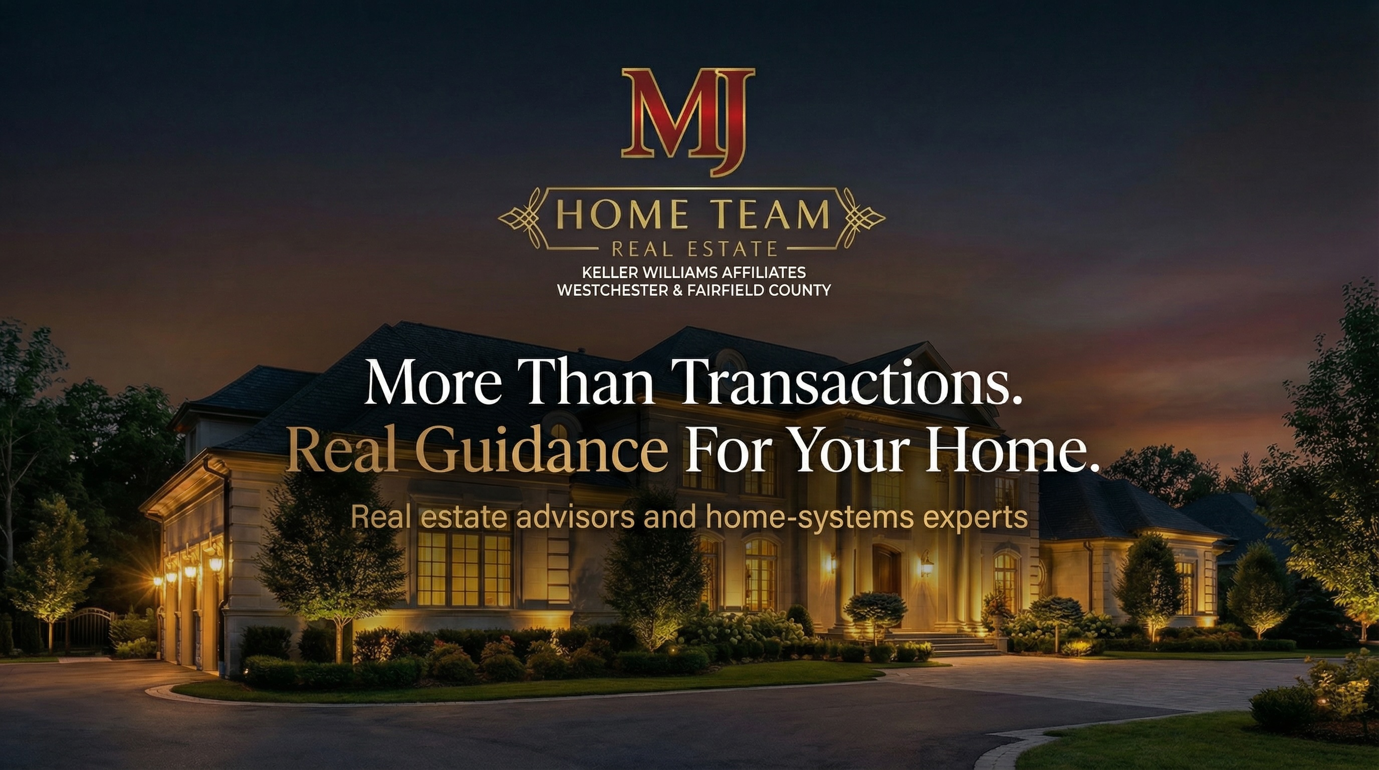 Beautifully maintained home at dusk